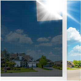 Window Privacy Film One Way Daytime Privacy Static Cling Sun 