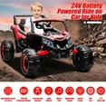 thumbnail image 3 of iYofe 24V Ride on Toys for Kids, Kids Ride on Car for Boys Girls 3-6, Powered Ride on UTV Electric Cars for Kids with Remote Control, Bluetooth Music, LED Lights, 4 Wheels Spring Suspension, Red, 3 of 11