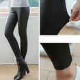 thumbnail image 3 of Pebbuoy Women Skinny Pants Long Bodycon Faux Leather Leggings, 3 of 10
