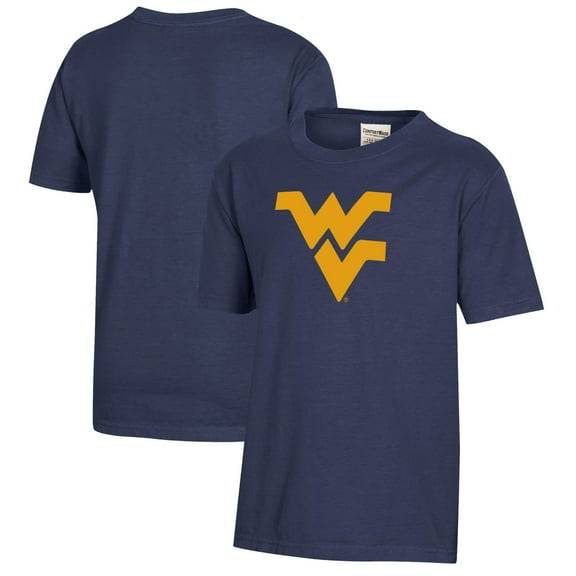 Youth  Heather Navy West Virginia Mountaineers Logo Comfort Wash T-Shirt