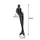 thumbnail image 3 of Estatuilla moderna estatua de resina escultura de arte coleccionable para el escritorio del hogar decoración para sala de estar adornos de Negro Sunnimix Estatuilla Escultura, 3 of 7