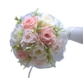 thumbnail image 2 of Elegant Rose Bouquet for Outdoor Wedding Pearl-Decorated Handheld Bridal Bouquet, 2 of 6