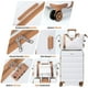 thumbnail image 3 of Set de equipaje Eeeza, funda rígida de plástico ABS de 5 piezas con cierre giratorio TSA, 3 of 9