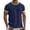 Tops-110Dark Blue, variant on Linen T Shirt for Men Crewneck Short Sleeve Casual Beach T Shirts for Man Loose Fit Solid Textured Breathable Linen Shirts Summer Spring Tops