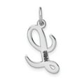 thumbnail image 3 of Auriga Fine Jewelry 14K White Gold Medium Script Letter L Initial Pendant for Women, 3 of 6