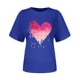 thumbnail image 6 of Rciityk Womens Summer Tops Casual Short Sleeve Shirts Valentine's Day Fashion Round Neck Heart Graphic Print Pullover Tee Blouses, 6 of 7