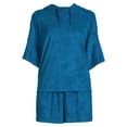 thumbnail image 5 of Secret Treasures Women's Sleepwear Sleep Terry Shorty Set, 5 of 5