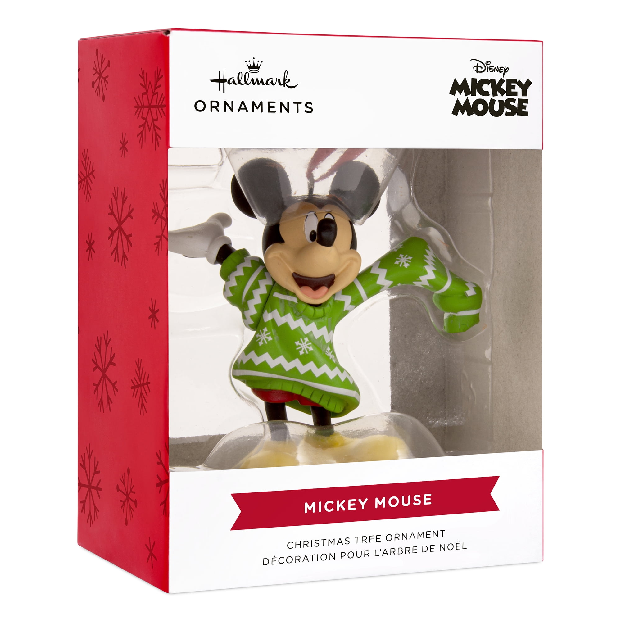 Hallmark Disney Mickey Mouse in Christmas Sweater Christmas Tree Ornament, Gifts for Disney Fans