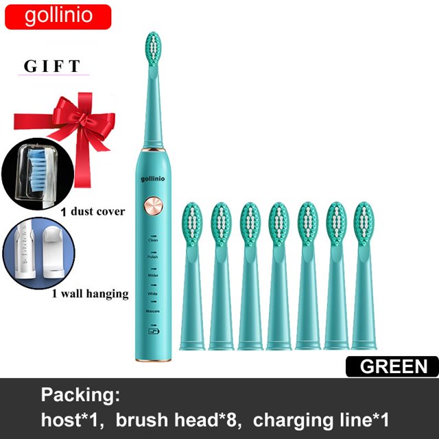 Venta al por mayor de cepillo de dientes eléctrico usb de carga rápida cabezal de repuesto para adultos blanqueamiento Dropshipping entrega dentro de las 24 horas GL114109RU Tan Jianjun unisex