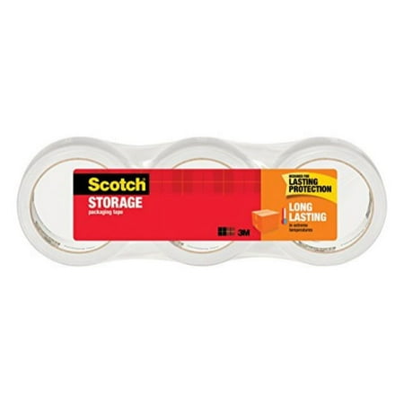3M Scotch Long Lasting Storage Packing Tape.Case Pack of (6)- 3/Pks. Box Damaged.