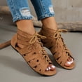 thumbnail image 4 of DIVVce Lace Up Gladiator Sandals For Women Open Toe Comfortable Non Slip Casual Footwear, 4 of 8