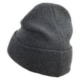thumbnail image 2 of Spider Web Embroidered Big Size Acrylic Long Beanie - Heather Marled XL-3XL, 2 of 5
