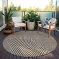 thumbnail image 6 of Addison Rugs Chantille Indoor/Outdoor Transitional Geometric, Abstract Brown Washable Round Rug, 8' x 8', 6 of 6