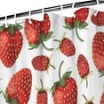 thumbnail image 3 of Strawberry Plants Fruit White Pattern Shower Curtain 84"x72" ,Bathroom Decorative Shower Curtains Set with 12 Hooks,Modern Waterproof Washable Shower Curtain, 3 of 6