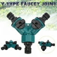 thumbnail image 6 of Hose Splitter 3 Way Faucet Connector | Shut Off Valve, Leak-Free, Adjustable Flow | 2pc Durable Plastic | Multicolor | Universal Fit, Easy Install | Outdoor Garden Irrigation, RV, Pet Bath, 6 of 8