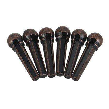 Guitar End Pin Jack 6pcs Acoustic Folk Guitar Brigde String End Pins Pegs Zinc Alloy Guitar Parts Accessories ()