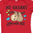 thumbnail image 4 of Inktastic My Granny Loves Me with Sloth and Hearts Boys or Girls Baby Bodysuit, 4 of 5
