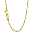 thumbnail image 2 of JewelStop 14k Solid Yellow Gold 1.3 mm Rope Chain Necklace, Lobster Claw Clasp - 18 Inches, 3gr., 2 of 5