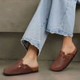thumbnail image 2 of Comwarm Vegan Leather Clogs for Womens Mens, Cork Footbed Potato Slip On Shoes for Women with Arch Support, Habana, 2 of 6