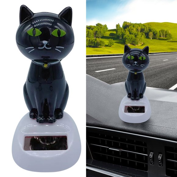 Solar Powered Dancing Animal Swinging Animated Bobble Dancer Toy Car Decor Cat