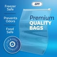 thumbnail image 3 of 500 Count - Slider Zip Jumbo Food Storage Bags, 12" x 15" 3 Mil Heavy Duty, Extra Large, Strong & Durable For Freezer Storage. GPI, 3 of 10