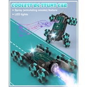 FLYNOVA Gesture Sensing Rc Car Toys for Boy Age 8-13,2.4Ghz 8Wd Remote Control Car,Racing Drift Double-Sided Stunt Car,Christmas Birthday Coolest Gift Black