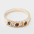 thumbnail image 4 of LBG British Made 14k Rose Gold Natural Garnet & Cultured Pearl Womens Eternity Ring - 33 size options - Sizes 4 to 12 Available, 4 of 6