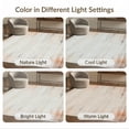 thumbnail image 7 of ODIKA Neutral Abstract Boho Brushstroke Faded Border Ivory Beige Dining for Room, Large Office, Lounge, Non-Slip Chair-Friendly, 7 of 7