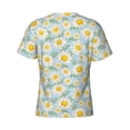 thumbnail image 6 of Vsdgher Daisies Flowers Print Men's Dry Fit Mesh Athletic Shirts Moisture Wicking Tennis T-Shirt Tops, 6 of 9