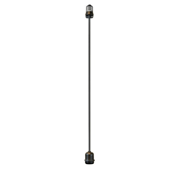 Novelty Lights E26 Medium Base Socket Extenders 18" Drop, Commercial Outdoor Lighting for Backyard, Patio, Cafe, 1 Socket Black Wire