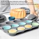 thumbnail image 4 of 12 moldes de silicona, moldes de silicona estándar para muffins, 4 colores, revestimiento antiadherente, sin BPA, aptos para lavavajillas, 4 of 4