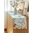thumbnail image 5 of Table Runner 72 Inches Long for Kitchen Dining, Easter Dresser Scarf Farmhouse, Dining Table Decorations for Wedding/Parties, Spring Watercolor Bunny Eggs Tulip Flower Plant 14 x 72 In, 5 of 8