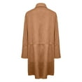 thumbnail image 6 of Yigetop Womens Jackets Trendy Suede Long Coat Women Fall Winter Button Down Oversized Jackets Lightweight Cardigan Trench Coats Light Jackets for Women Brown 2XL, 6 of 6