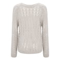 thumbnail image 4 of Gibobby Suéteres para mujer, Suéteres de gran tamaño con cuello redondo para mujer, de punto grueso, cálido, suéter(Beige,M), 4 of 5