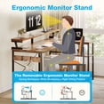 thumbnail image 4 of 48 inch Reversible L Shaped Gaming Desk with LED Lights & Power Outlet, Corner Computer Desk with Storage Shelves & CPU Stand, Home Office Desk with Monitor Shelf, Modern Writing Table, Vintage, 4 of 9
