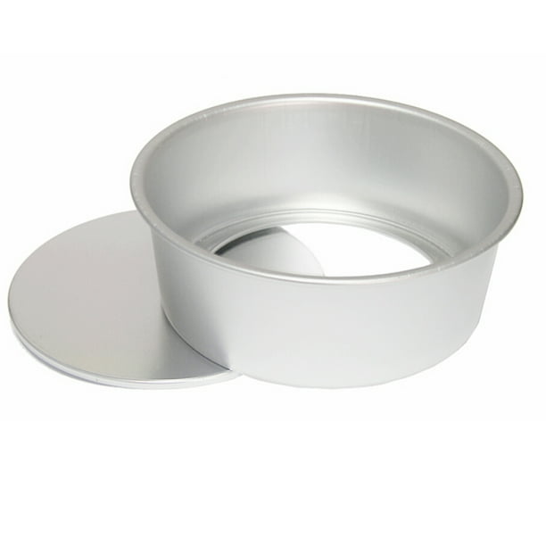 2pcs 5 Inch Round Removable Bottom Anodized Aluminum Chocolate Cake Pans Tin Baking Molds Moulds Silver Walmart Com