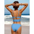 thumbnail image 6 of Charmo Women Bikini Sets Cutout O-Ring Swimsuit High Cut 2 Piece Bathing Suit, 6 of 6