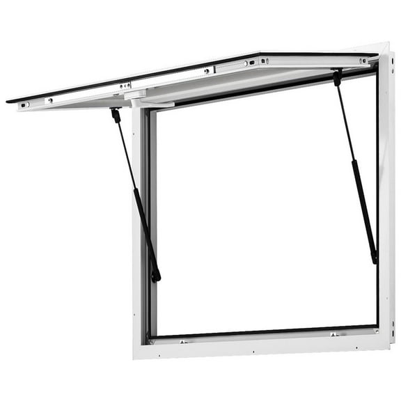 ChaoLink 36 inches *24 inches Concession Window, Aluminum Alloy Food Truck Service Window with Awning Door & Drag Hook, Up to 85 Degrees Stand Serving Window