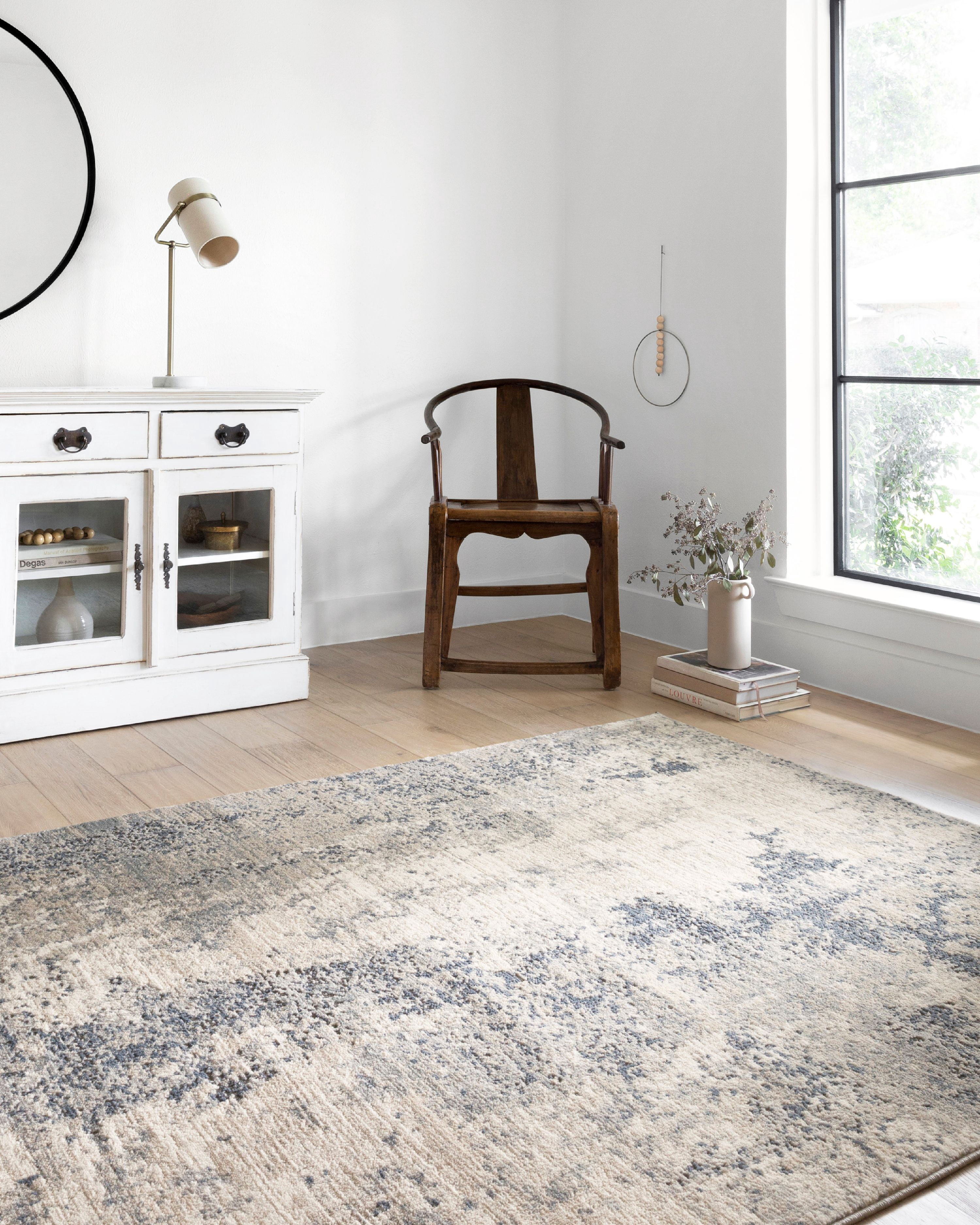 Loloi Teagan Natural / Denim 5'-3" x 7'-6" Area Rug