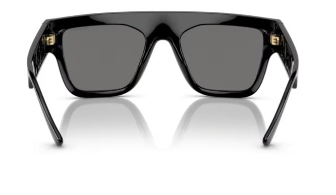 Versace VE 4430U Plastic Unisex Rectangle Polarized Sunglasses Black 53mm Adult
