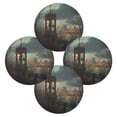 thumbnail image 5 of WOBOGO Bell Tower Round Placemats Set of 6 Heat Resistant Washable Kitchen Table Decorations 15.4in, 5 of 7
