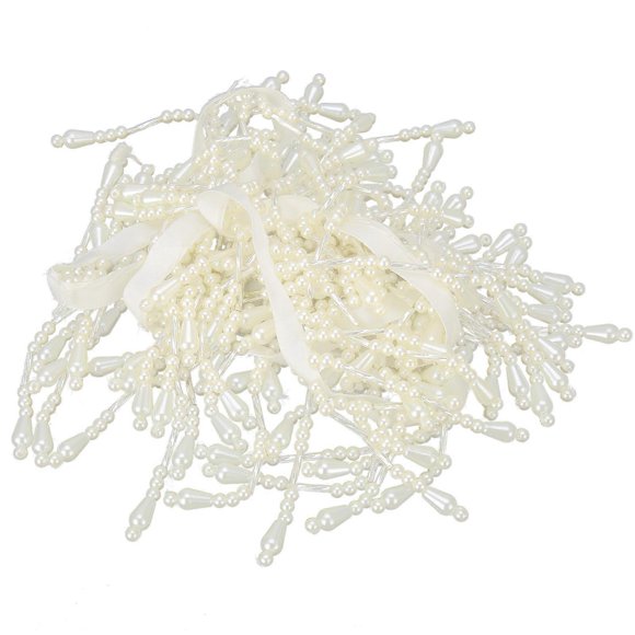 Pearl Beads Tassel Ribbon Edge Trim Pendant Hand Made Craft DIY Clothes Curtain Accessories(7.5cm Width )