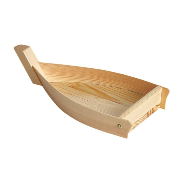 Bandeja para servir sushi, barco de madera para sushi, ideal para restaurantes, comedores y fiestas. Medio