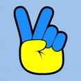 thumbnail image 3 of CafePress - Ukrainian Flag Peace Sign Ukraine Native H T Shirt - Men's Classic Graphic T-Shirt, 3 of 4