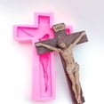 thumbnail image 4 of TINYSOME Cross-Pendant Silicone Resin Molds Jesus Crucifix Epoxy Resin Casting Molds Crystal Wall Pendant Mold for DIY Craft, 4 of 6