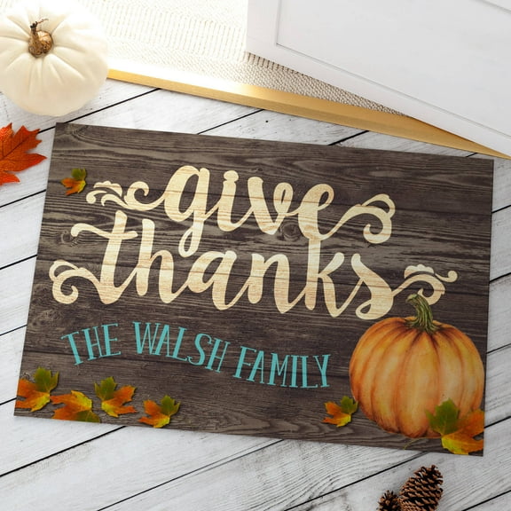 Personalized Doormat - Give Thanks