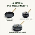 thumbnail image 2 of Batería de Cocina con Cerámica Antiadherente 5 Piezas GreenPan Reserve Negro, 2 of 5