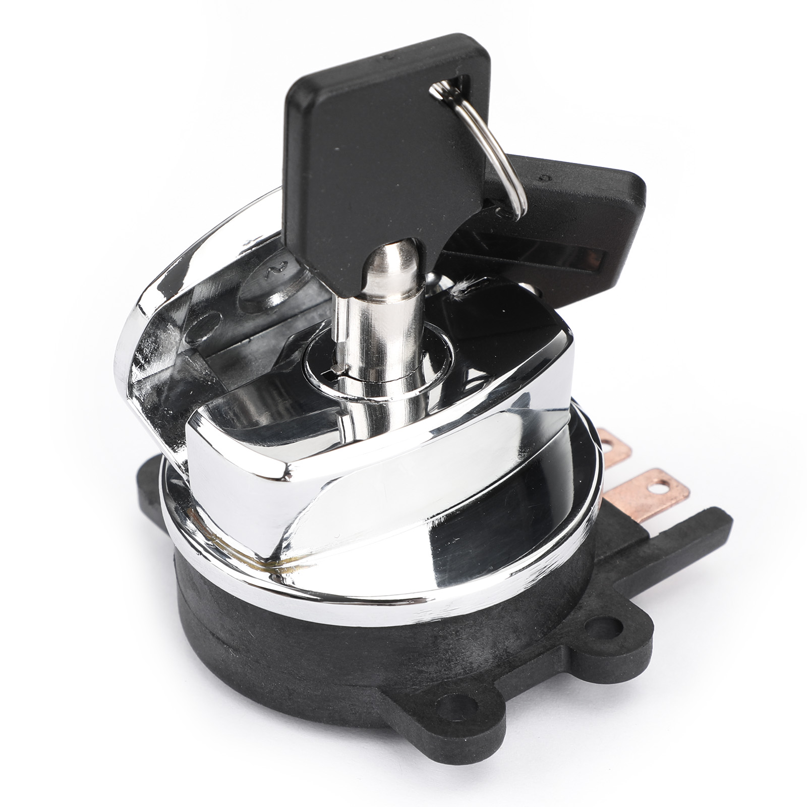 Custom Round Key Ignition Switch For Harley-Davidson Softail Road King 93-13 | Uauto1 Silver/Black Metal & Plastic