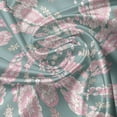 thumbnail image 5 of Ambesonne Floral Valance Pack of 2, Romantic Pastel Foliage, 54"X12", Slate Blue Pale Pink, 5 of 5