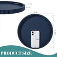 thumbnail image 3 of Silicone Bathroom Tray Round Kitchen Counter Organizer Decorative Vanity Accessories Coffee Table Decor for Perfume, Candle, Soap Dish, 12 Inch, Dark Blue, 3 of 13
